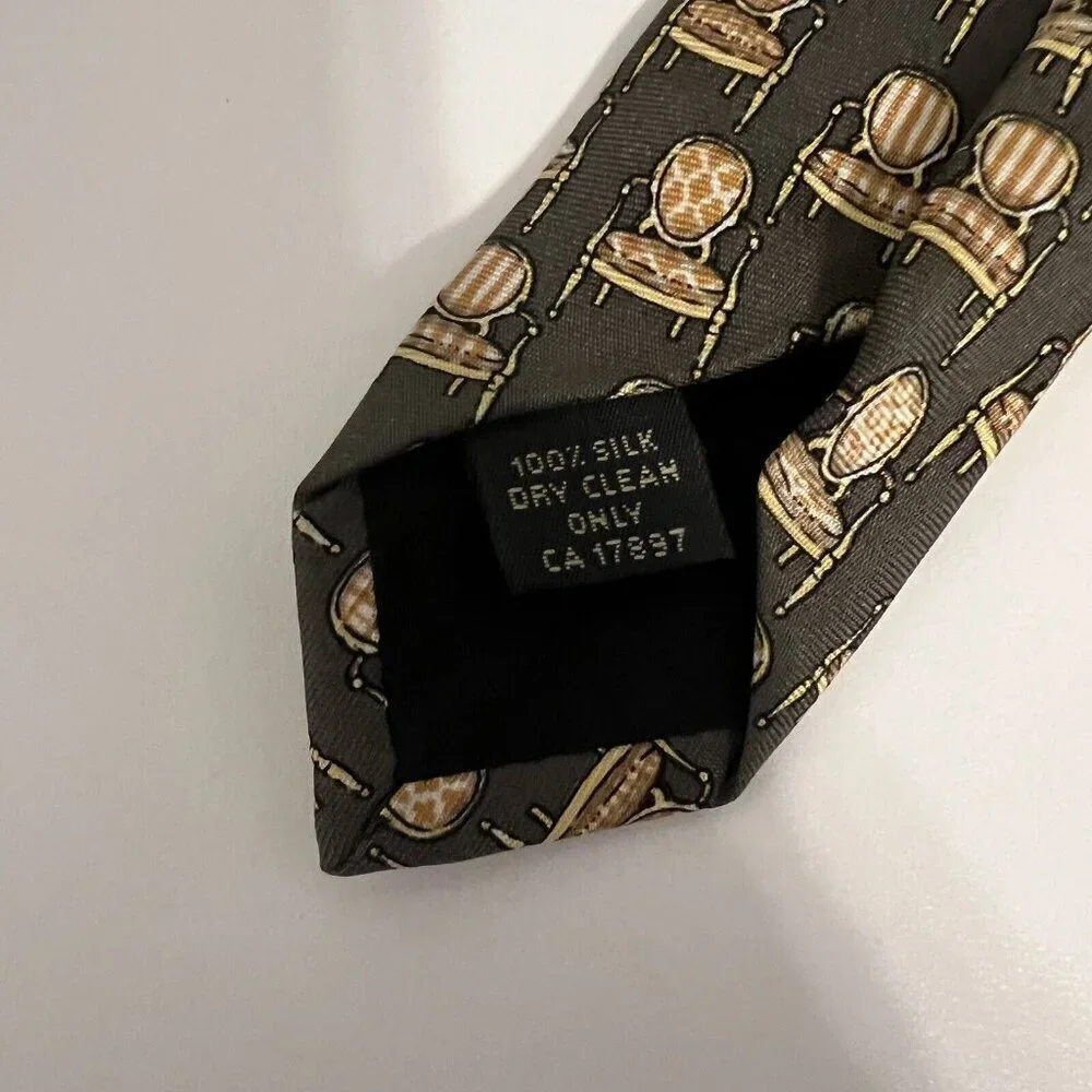Banana Republic Silk Tie Necktie Made In Italy Antique Chairs Decor